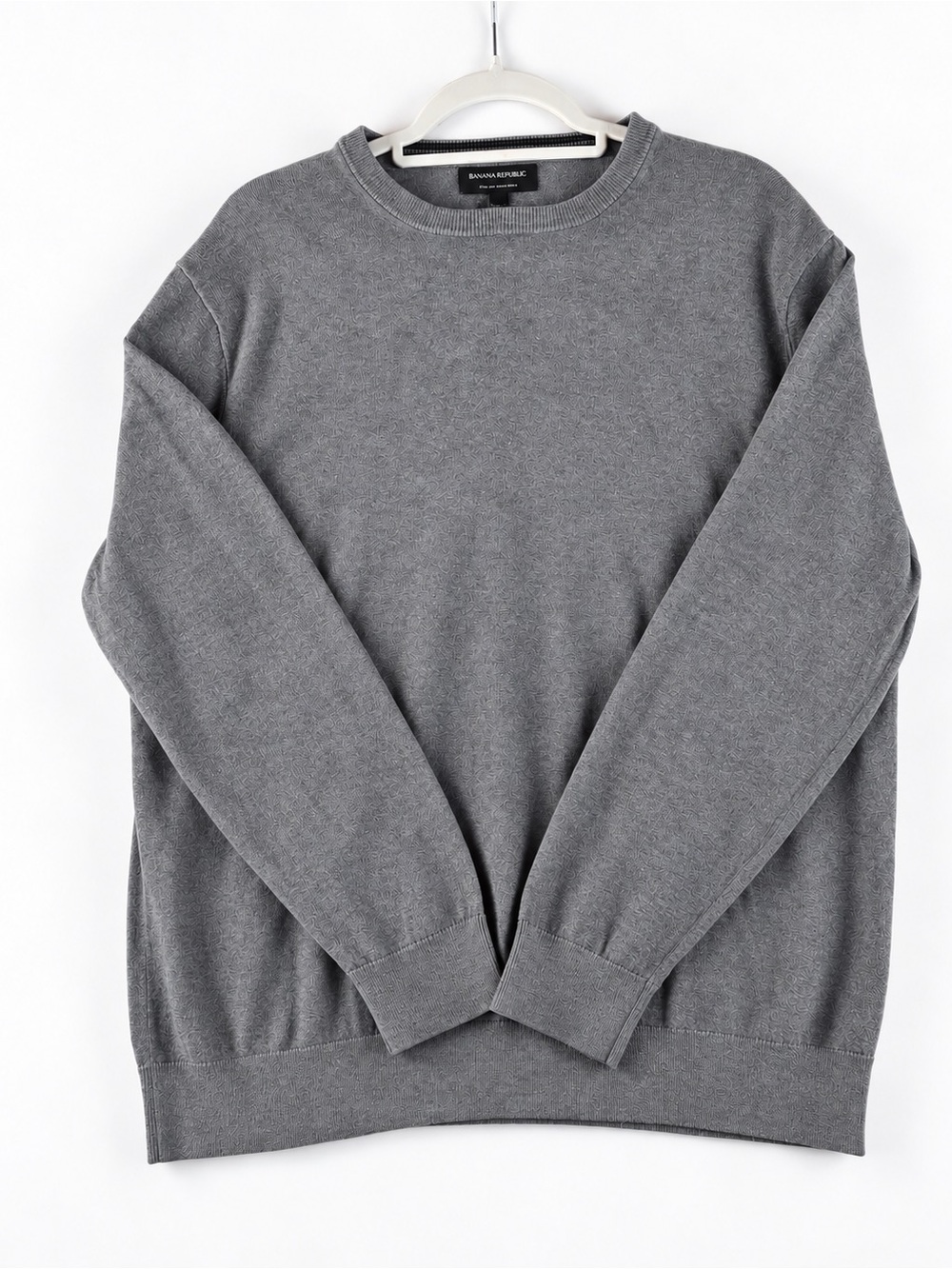 Banana Republic Men’s XL Gray Crewneck Sweater Premium Luxe Yarn